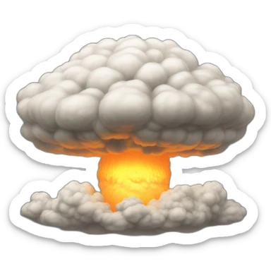 atom bomb mushroom cloud sticker