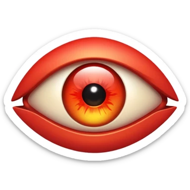 Angry Only single eye no flesh sticker