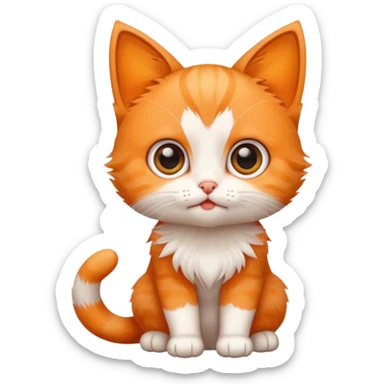 pleading kitten  sticker