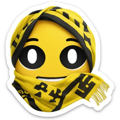 A smiley with a BVB Borussia Dortmund scarf  sticker