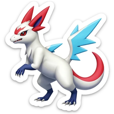 Shiny Vibrant Exotic Colorful Cool Zangoose-Salandit-Absol-Latias-fusion sticker