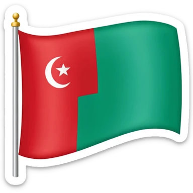 Dagistan flag red down mid light blue and green above sticker