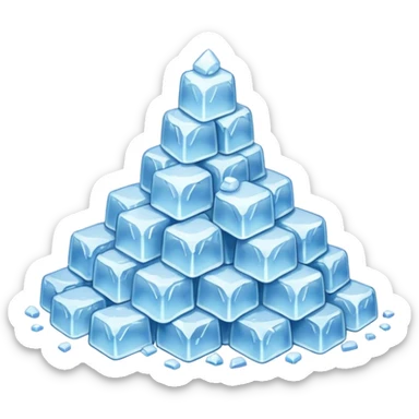 Crushed ice on a pile, really small peaces sticker