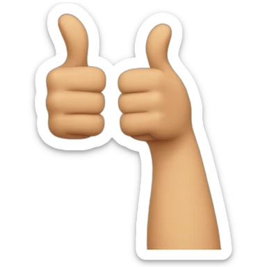 double thumbs up sticker