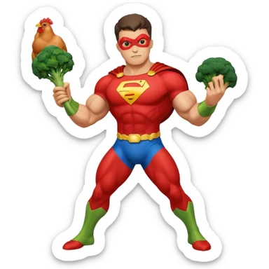 mister energy is a chain store selling healthy food, such as chicken, pork, or fish with vegetables.
create a mascot/superhero logo for this. sticker