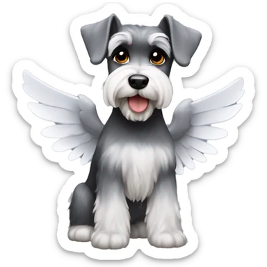 Schnauzer with wings sticker
