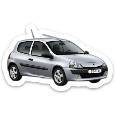 renault clio 2 grey sticker