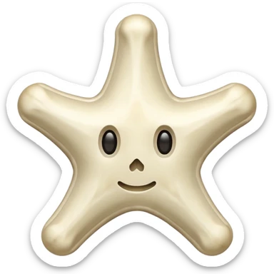starshape made of bone. no face . no outer ridge. no eyes. no. nose. no mouth sticker