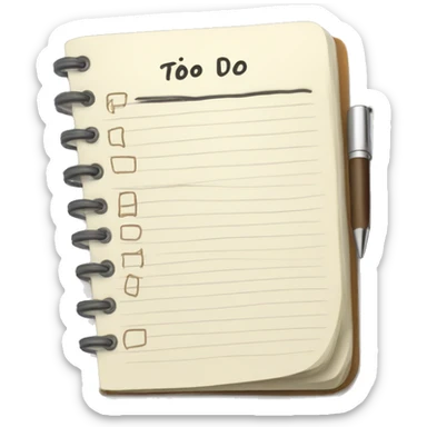 a notebook with a to-do list sticker