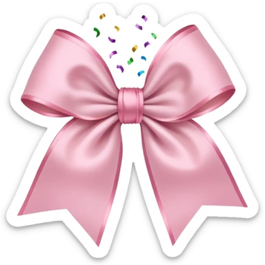 super pale pink bow as confeetti sticker