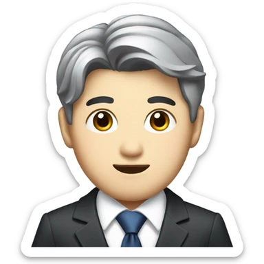 Korean idol businessman wearing  a suit sticker