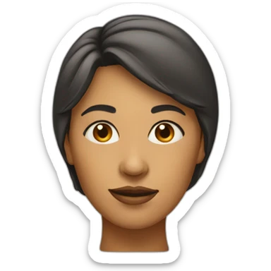 full-face female profile with a hump in the nose sticker