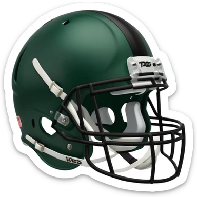 College football player helmet in dark green color ( black player ) sticker