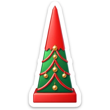 Christmas obelisk sticker