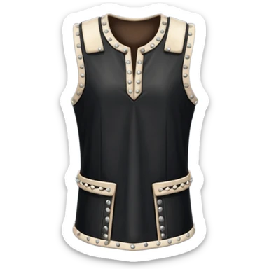 A sleeveless leather tunic stitched with bone needles.









 sticker