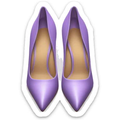 Realistic top view of a pair of lavender pointed toe stiletto high heel shoes. sticker