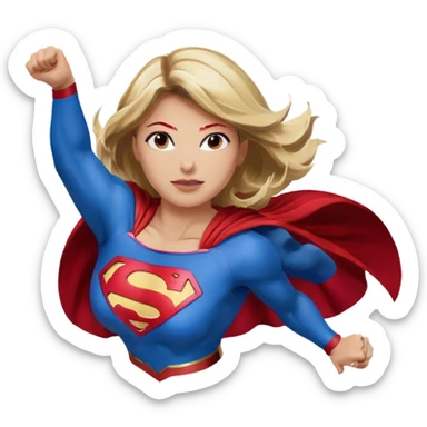 Supergirl fly  sticker