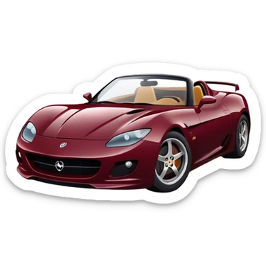 Maroon sports car sticker