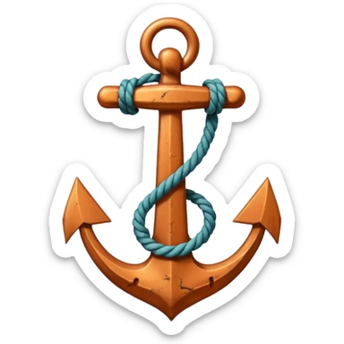 Je veux un emoji encre dans ce style là : ⚓ je veux qu’il représente sentimental par un noeud : 🪢 sticker