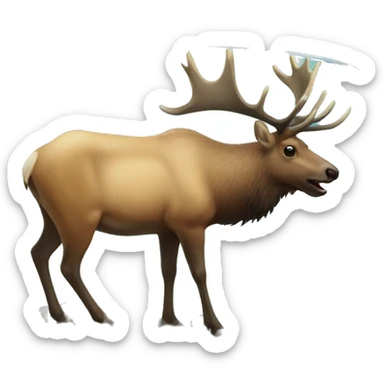 Elk in tank sticker