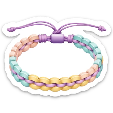 Friendship bracelet pastel sticker