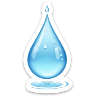 water droplet with a prohibition sign sticker