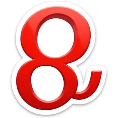 Bold red number 1000000 with energetic double underlines like the 100 emoji, vibrant and dynamic design conveying extreme approval and excitement sticker