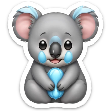Cute koala crying  sticker