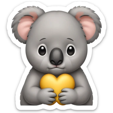 Cute koala frowning and sad  sticker