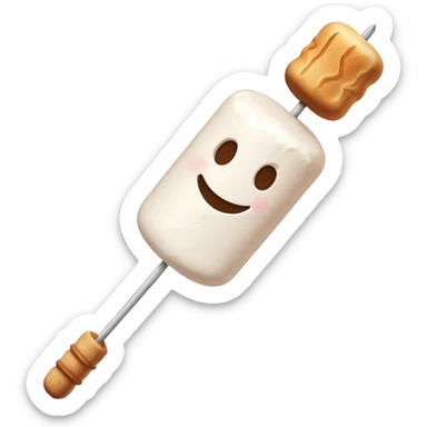 marshmallows on skewer sticker
