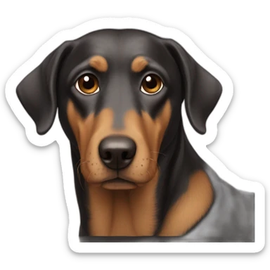 Weenerdog sideways sticker