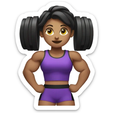 Strong powerlifter woman sticker