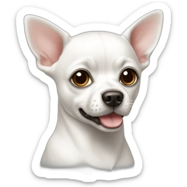 chiuaua white sticker