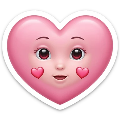 Baby pink heart emoji sticker
