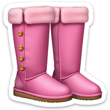 Uggs with pink bell sticker