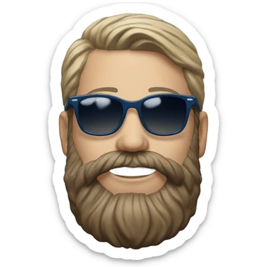 realistic portrait of bearded male with Rayna shades and Tampa bay rays fitted sticker