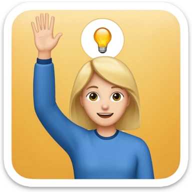 When you prove a point so you raise your hand like “ told ya “ sticker