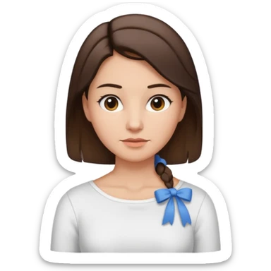 mom tie her brunette hair low and put on one side of shoulder  sticker