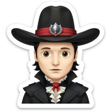 Adam Ant  like a highwaymen,   sticker