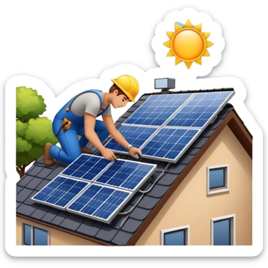 installateur panneaux solaires toiture sticker