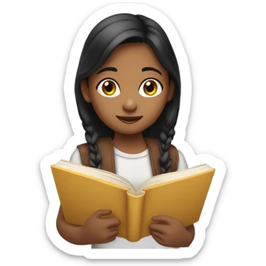 Niña leyendo  sticker