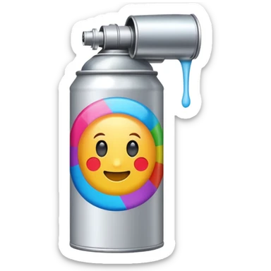 Aerosol with sticker sticker