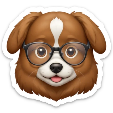 Caine cu ochelari  sticker