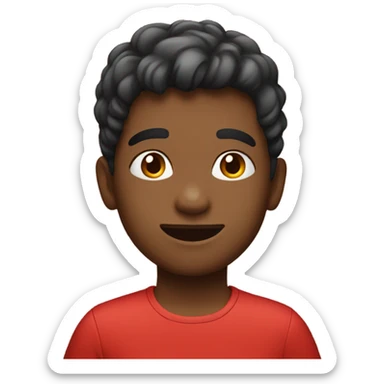 boy in red dress sticker