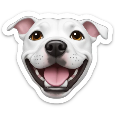 happy staffie sticker