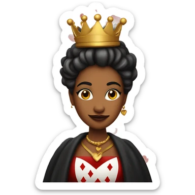 Queen of hearts sticker
