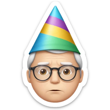 😔+🤓 con copete sticker