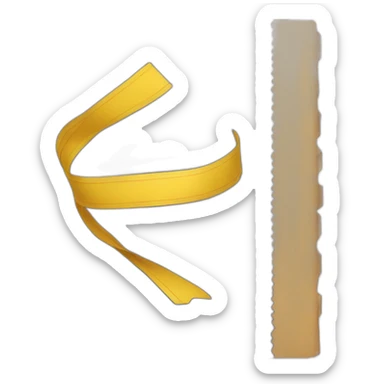 cahier rouge avec ruban jaune sticker