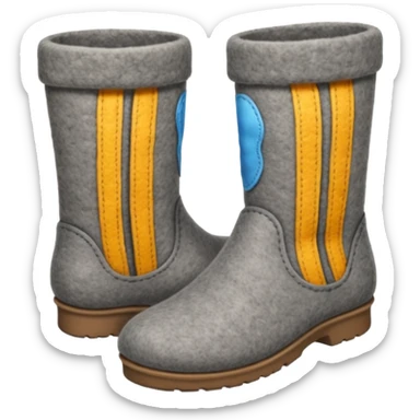 felt boots made entirely of felted wool without soles sticker