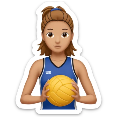 volleyball player, horse, with volleyball ball sticker